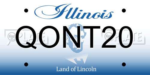 QONT20 Illinois License Plate