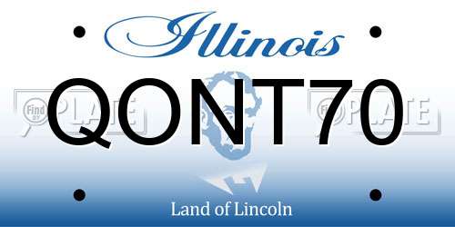 QONT70 Illinois License Plate