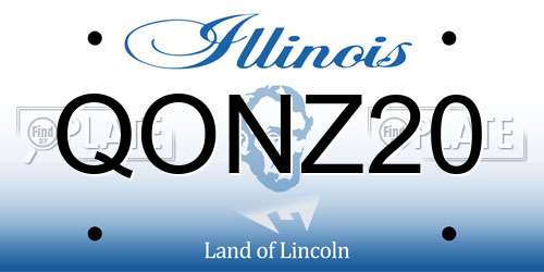 QONZ20 Illinois License Plate