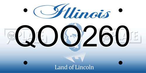 QOO260 Illinois License Plate
