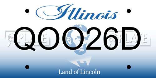 QOO26D Illinois License Plate