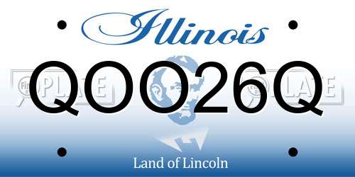QOO26Q Illinois License Plate