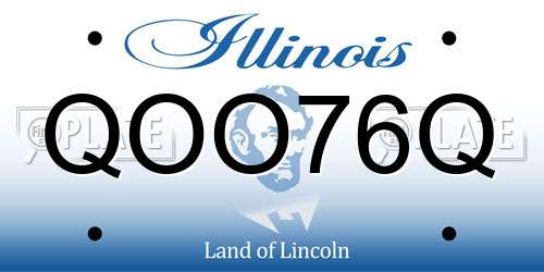 QOO76Q Illinois License Plate