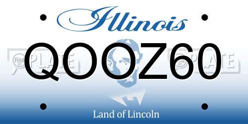 QOOZ60 Illinois License Plate