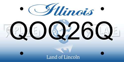 QOQ26Q Illinois License Plate