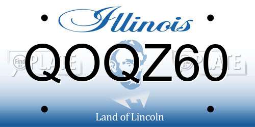 QOQZ60 Illinois License Plate