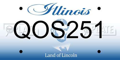 QOS251 Illinois License Plate