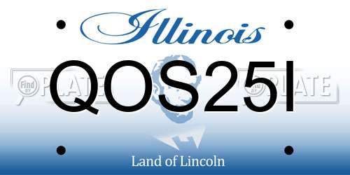 QOS25I Illinois License Plate