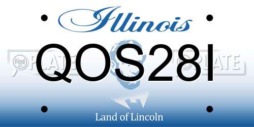 QOS28I Illinois License Plate