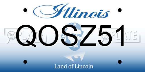 QOSZ51 Illinois License Plate