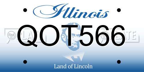 QOT566 Illinois License Plate