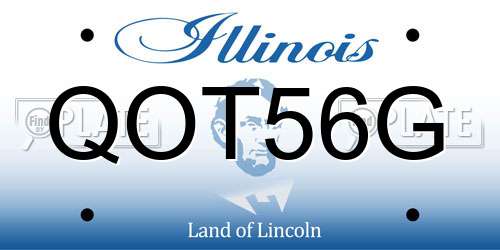 QOT56G Illinois License Plate
