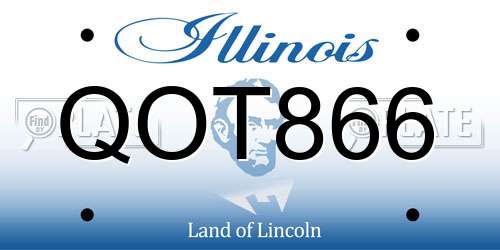 QOT866 Illinois License Plate