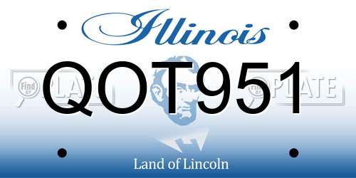 QOT951 Illinois License Plate