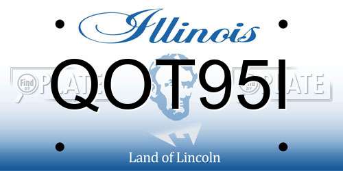 QOT95I Illinois License Plate