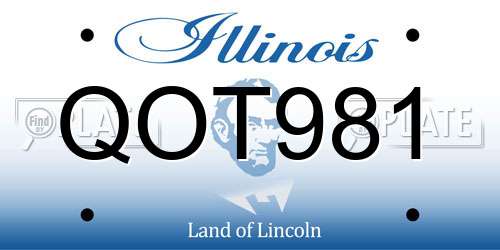 QOT981 Illinois License Plate
