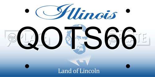 QOTS66 Illinois License Plate