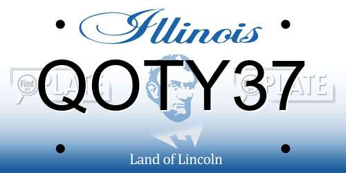 QOTY37 Illinois License Plate
