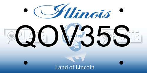 QOV35S Illinois License Plate