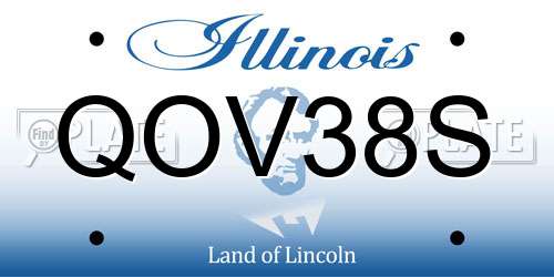 QOV38S Illinois License Plate