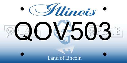 QOV503 Illinois License Plate