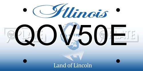 QOV50E Illinois License Plate