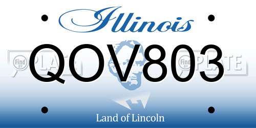 QOV803 Illinois License Plate