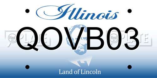 QOVB03 Illinois License Plate