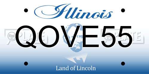 QOVE55 Illinois License Plate