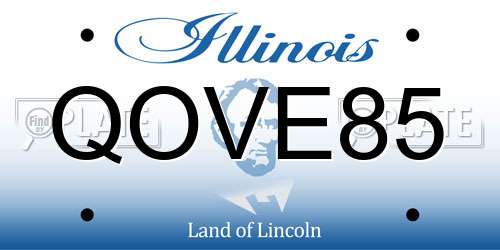 QOVE85 Illinois License Plate