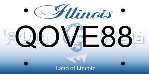 QOVE88 Illinois License Plate