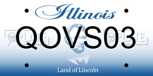 QOVS03 Illinois License Plate