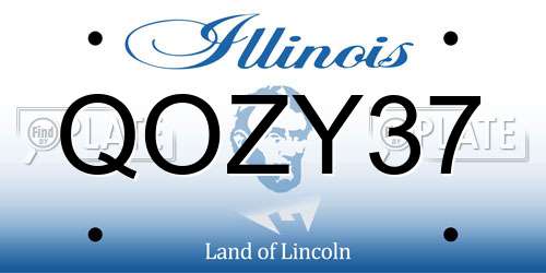 QOZY37 Illinois License Plate