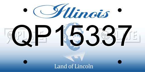 QP15337 Illinois License Plate