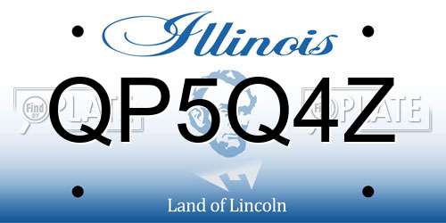 QP5Q4Z Illinois License Plate