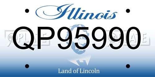 QP95990 Illinois License Plate