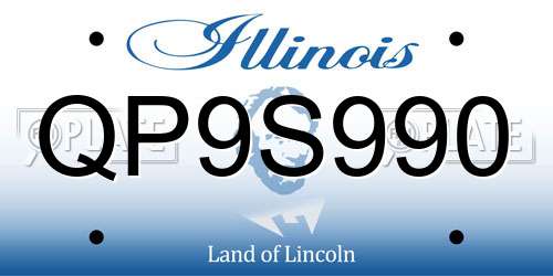 QP9S990 Illinois License Plate