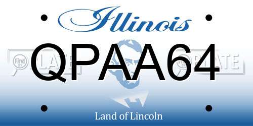 QPAA64 Illinois License Plate