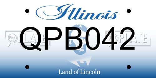 QPB042 Illinois License Plate