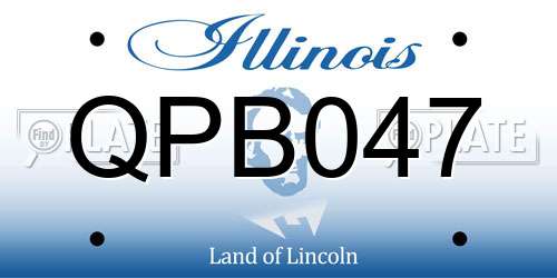 QPB047 Illinois License Plate