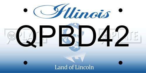 QPBD42 Illinois License Plate