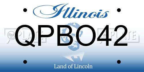 QPBO42 Illinois License Plate