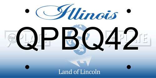 QPBQ42 Illinois License Plate