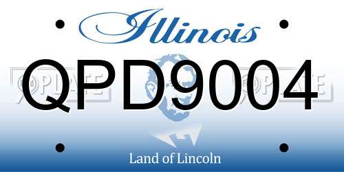 QPD9004 Illinois License Plate