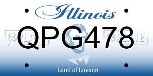 QPG478 Illinois License Plate