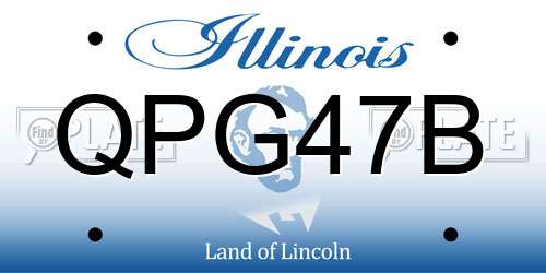 QPG47B Illinois License Plate