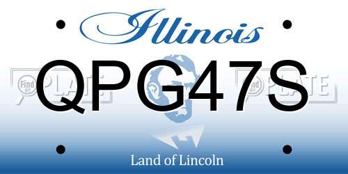 QPG47S Illinois License Plate