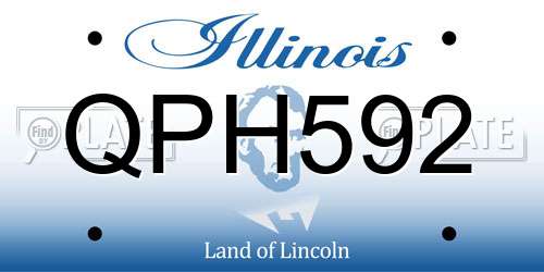 QPH592 Illinois License Plate