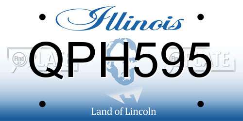 QPH595 Illinois License Plate