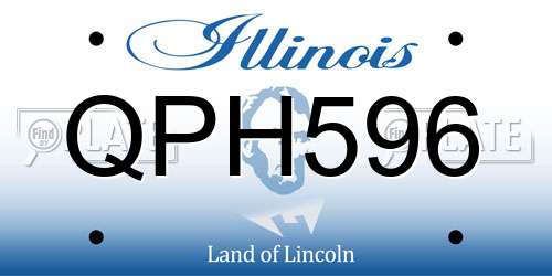 QPH596 Illinois License Plate
